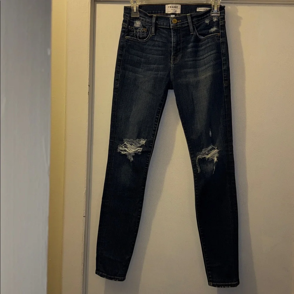 Frame Denim Le Skinny de Jeanne RN# 139021 CUT# 2354 STYLE# LSJ148 WRILEY Sz 26 - Picture 5 of 15